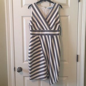 NWT Antonio Melani blue and white striped dress